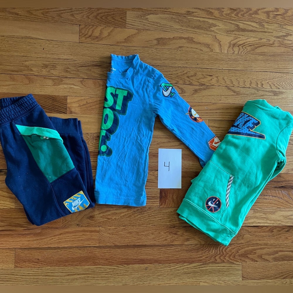 Nike Sweat Pants, Long Sleeve Shirt, and Hoodie